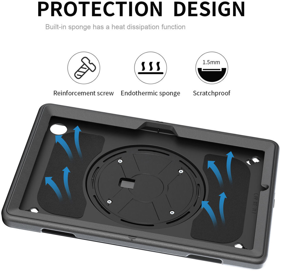 4smarts Rugged GRIP Samsung Galaxy Tab S8+ / S7+ / S7 FE Hoes Zwart afbeelding 9