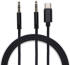 4Smarts 3.5mm Jack naar 3.5mm Jack / USB-C Aux Kabel 1.2 Meter Zwart afbeelding 1