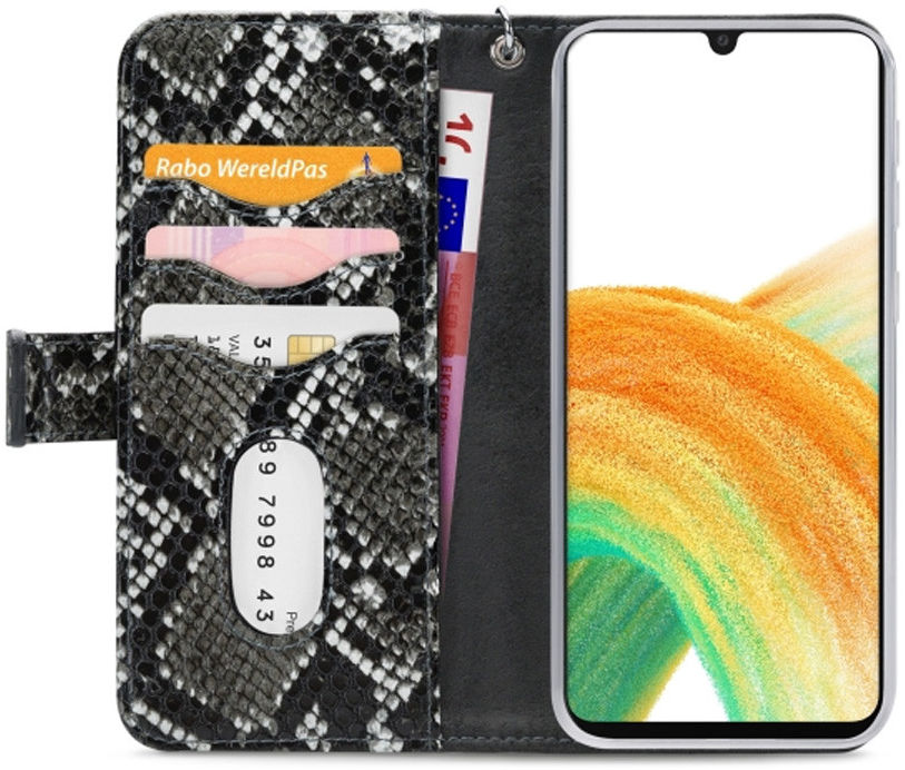 Mobilize Gelly Wallet Zipper Samsung Galaxy A33 Hoesje Black Snake afbeelding 3