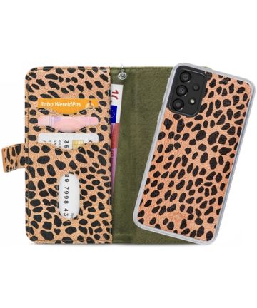 Mobilize Gelly Wallet Zipper Samsung Galaxy A33 Hoesje Olive Leopard Hoesjes