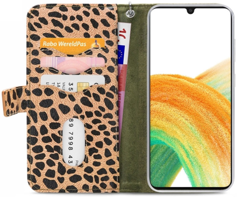 Mobilize Gelly Wallet Zipper Samsung Galaxy A33 Hoesje Olive Leopard afbeelding 3