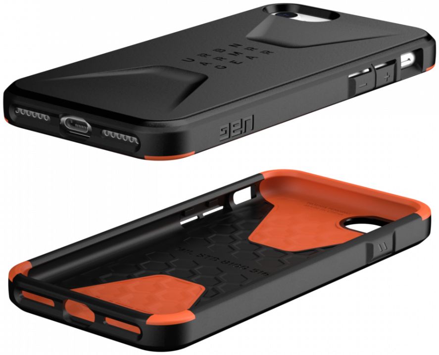 Urban Armor Gear Civilian iPhone SE (2020/2022) / 8 / 7 Hoesje Zwart afbeelding 4