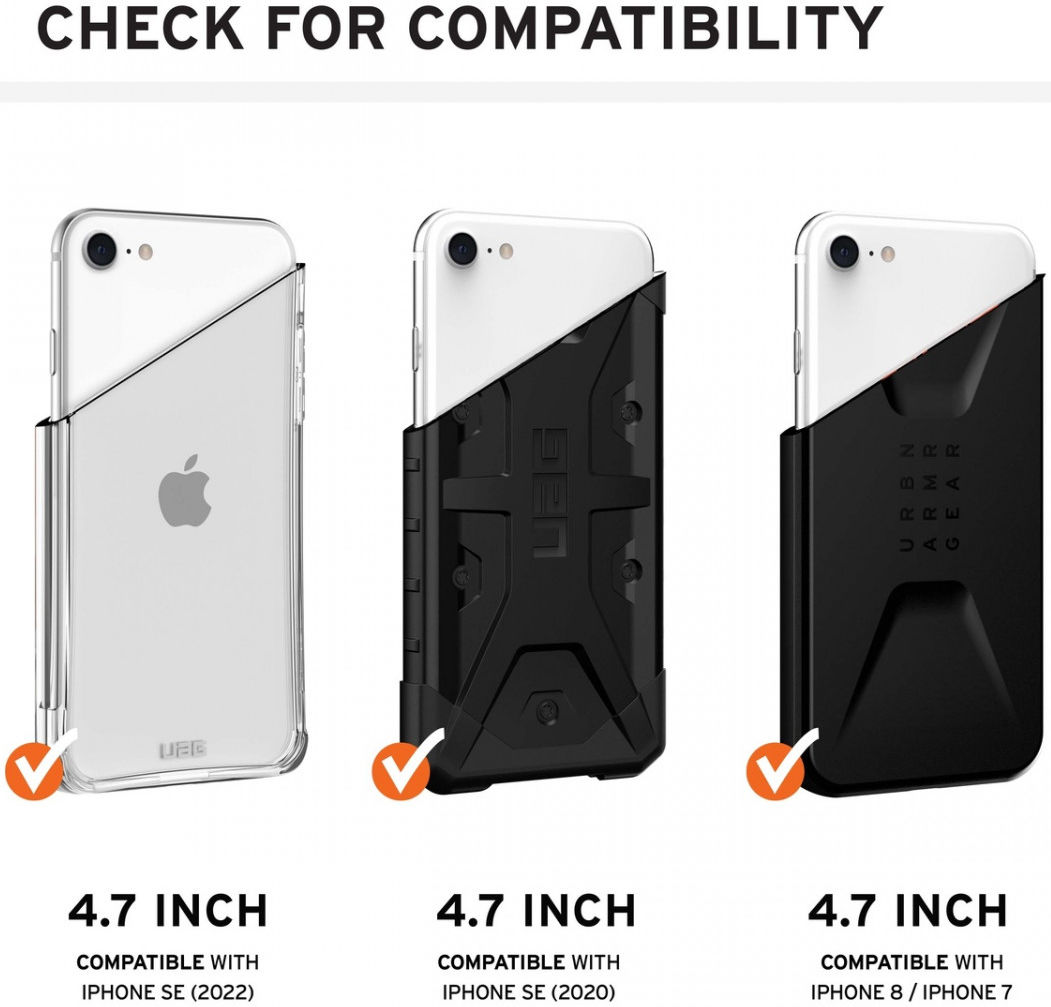 Urban Armor Gear Civilian iPhone SE (2020/2022) / 8 / 7 Hoesje Zwart afbeelding 10