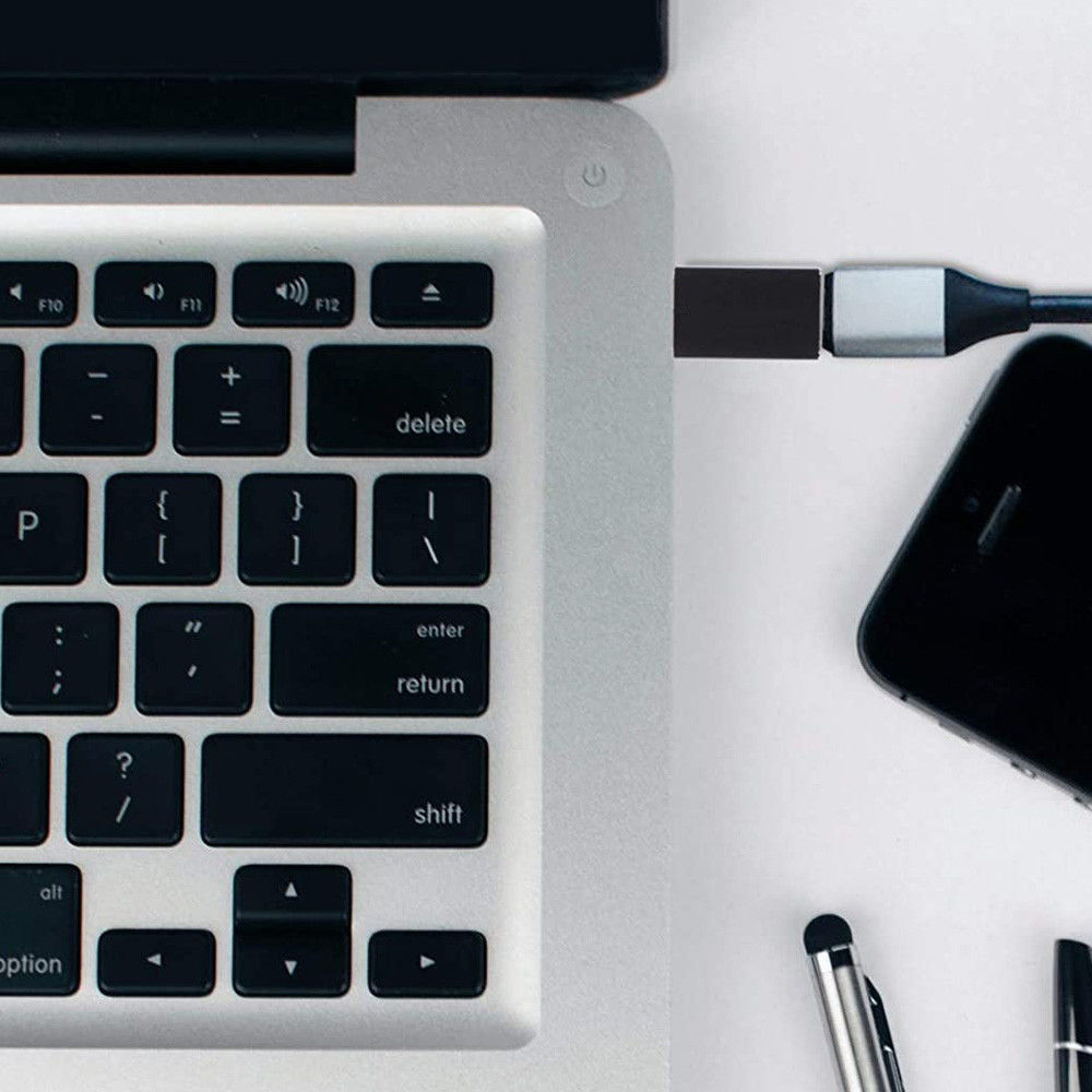 Universele USB-C naar USB-A Adapter Zwart afbeelding 3