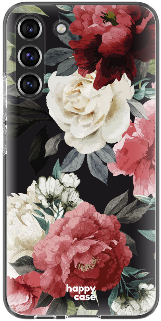 HappyCase Samsung Galaxy S22 Hoesje Flexibel TPU Rozen Print afbeelding 1