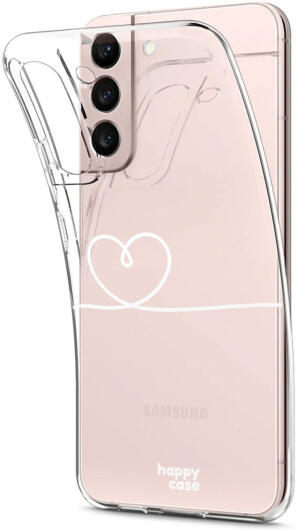 HappyCase Samsung Galaxy S22 Hoesje Flexibel TPU Hartje Print afbeelding 2