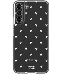 HappyCase Samsung Galaxy S22 Hoesje Flexibel TPU Hartjes Print