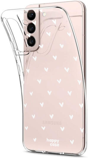 HappyCase Samsung Galaxy S22 Hoesje Flexibel TPU Hartjes Print afbeelding 2