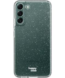 HappyCase Samsung Galaxy S22 Hoesje Flexibel TPU Glitter Print