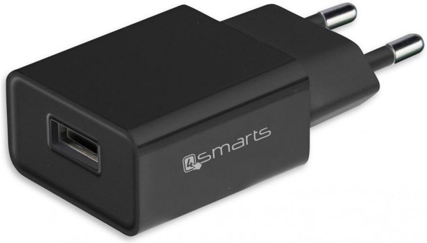 4Smarts 12W USB Oplader 2.4A met USB naar USB-C Kabel 2 Meter Zwart afbeelding 4