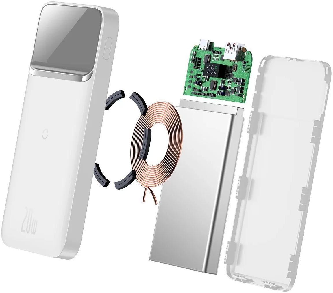 Baseus Powerbank 10.000 mAh 20W Geschikt voor Apple MagSafe Wit afbeelding 10