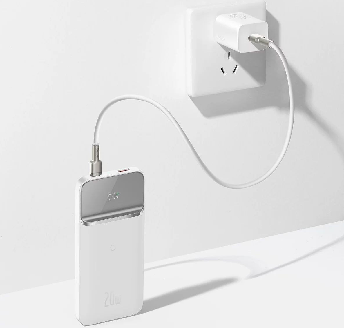 Baseus Powerbank 10.000 mAh 20W Geschikt voor Apple MagSafe Wit afbeelding 13