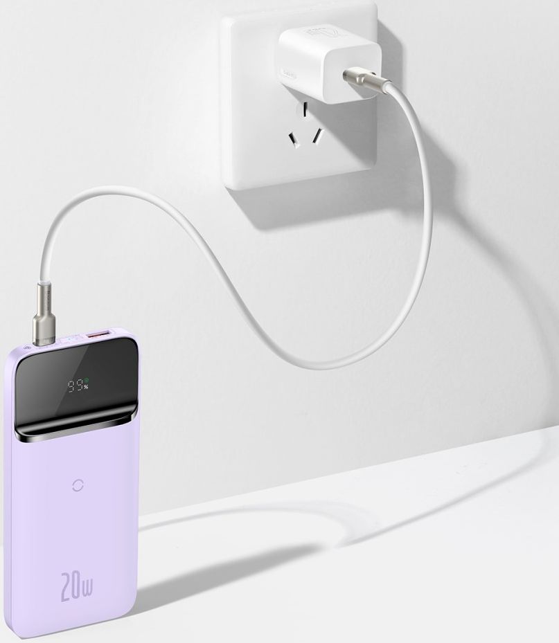 Baseus Powerbank 10.000 mAh 20W Geschikt voor Apple MagSafe Paars afbeelding 10