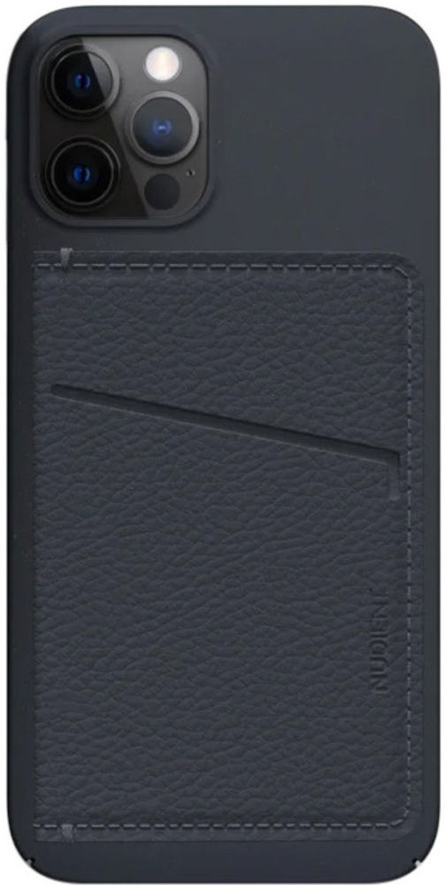 Nudient Echt Leren Kaarthouder/Pasjeshouder voor V3 Thin Cases Blauw afbeelding 1
