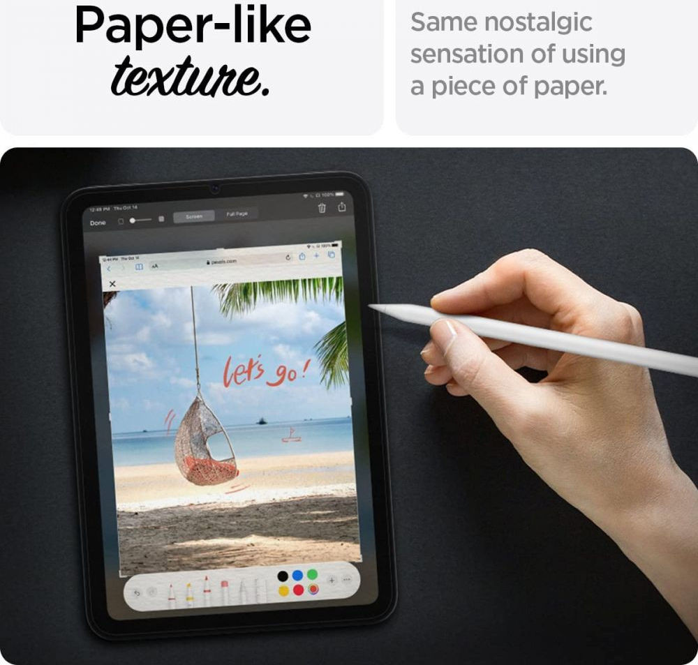 Spigen Paper Touch Pro iPad Mini 6 Screen Protector Display Folie afbeelding 4