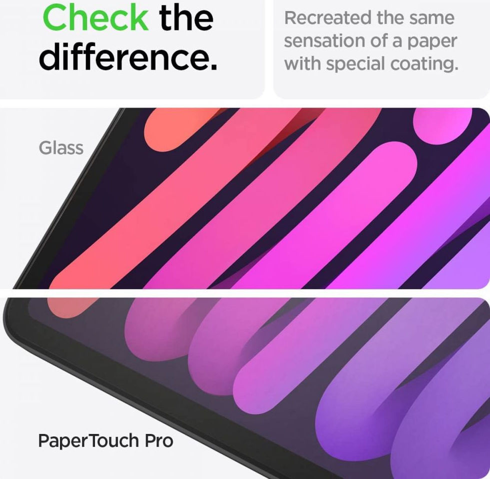 Spigen Paper Touch Pro iPad Mini 6 Screen Protector Display Folie afbeelding 8