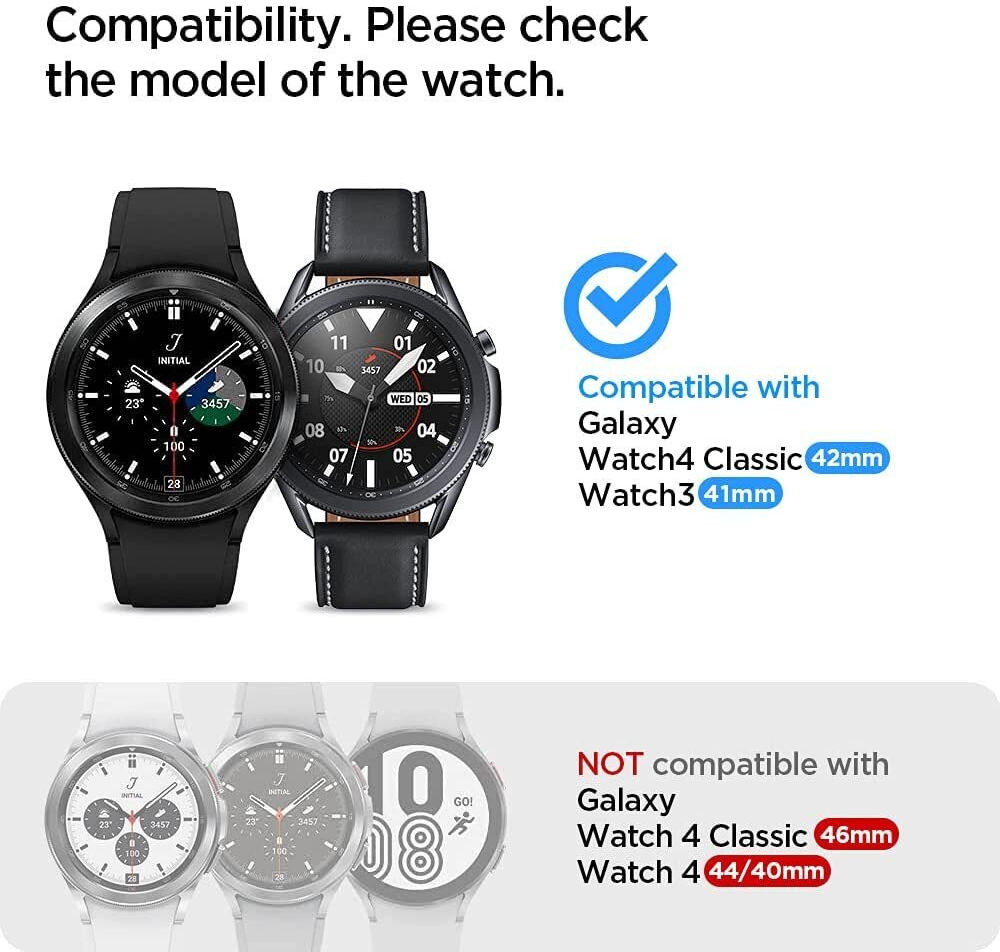 Spigen - Samsung Galaxy Watch 4 Classic 42MM Screen Protector (3-Pack) afbeelding 6