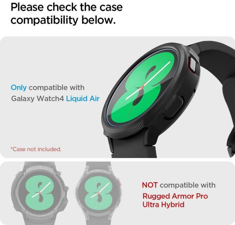 Spigen GLAS.tR Samsung Galaxy Watch 4 40MM Screen Protector (3-Pack) afbeelding 7