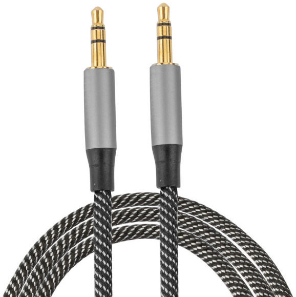 4smarts MatchCord 3.5mm Jack naar 3.5mm Jack Aux Kabel 1 Meter Zwart afbeelding 1