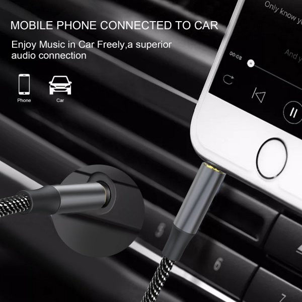 4smarts MatchCord 3.5mm Jack naar 3.5mm Jack Aux Kabel 1 Meter Zwart afbeelding 5