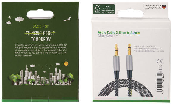 4smarts MatchCord 3.5mm Jack naar 3.5mm Jack Aux Kabel 1 Meter Zwart afbeelding 8