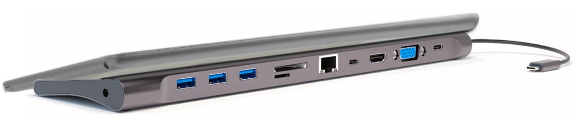 4Smarts Universele 11-in-1 Hub met Stand Functie 100W/4K@30Hz/1080P afbeelding 5