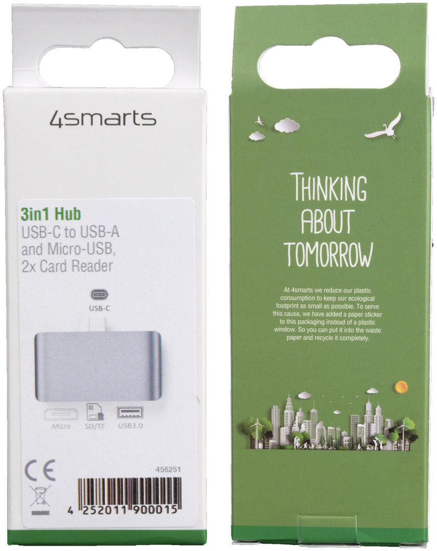 4smarts 3-in-1 Hub USB-C naar USB 3.0 / microUSB / Kaartlezer SD/TF afbeelding 10