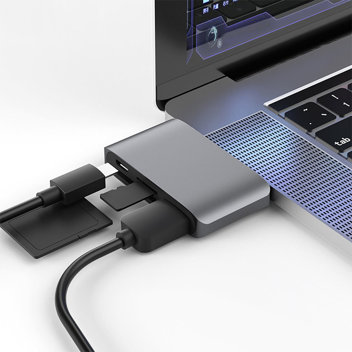 Smarts In Hub Usb C Naar Usb Microusb Kaartlezer Sd Tf