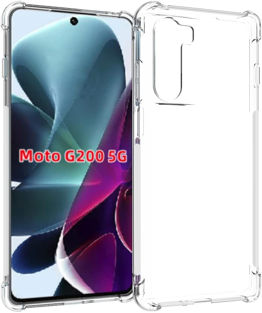 Motorola Moto G200 Hoesje Schokbestendig en Dun TPU Transparant afbeelding 1