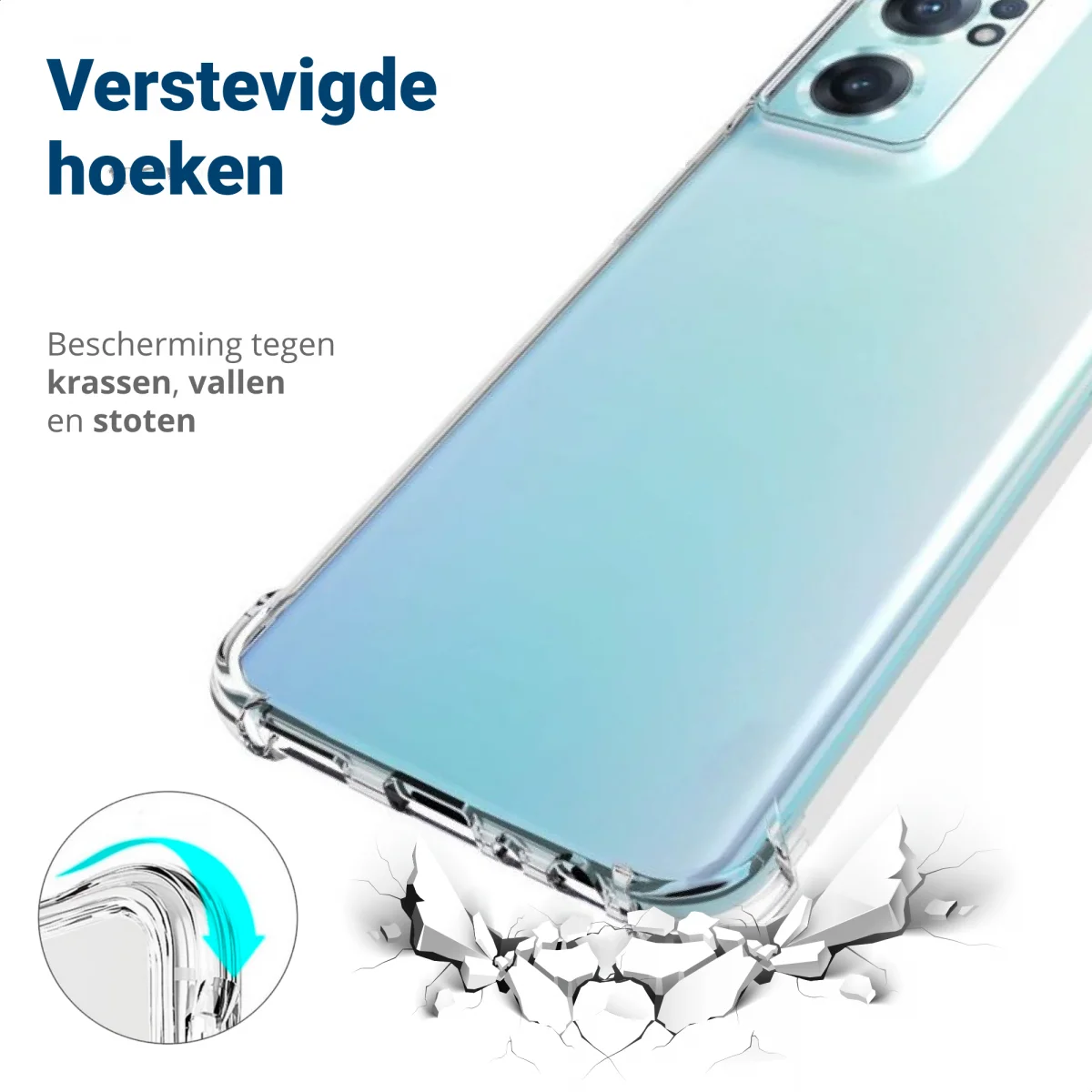 OnePlus Nord CE 2 Hoesje Schokbestendig en Dun TPU Transparant afbeelding 2