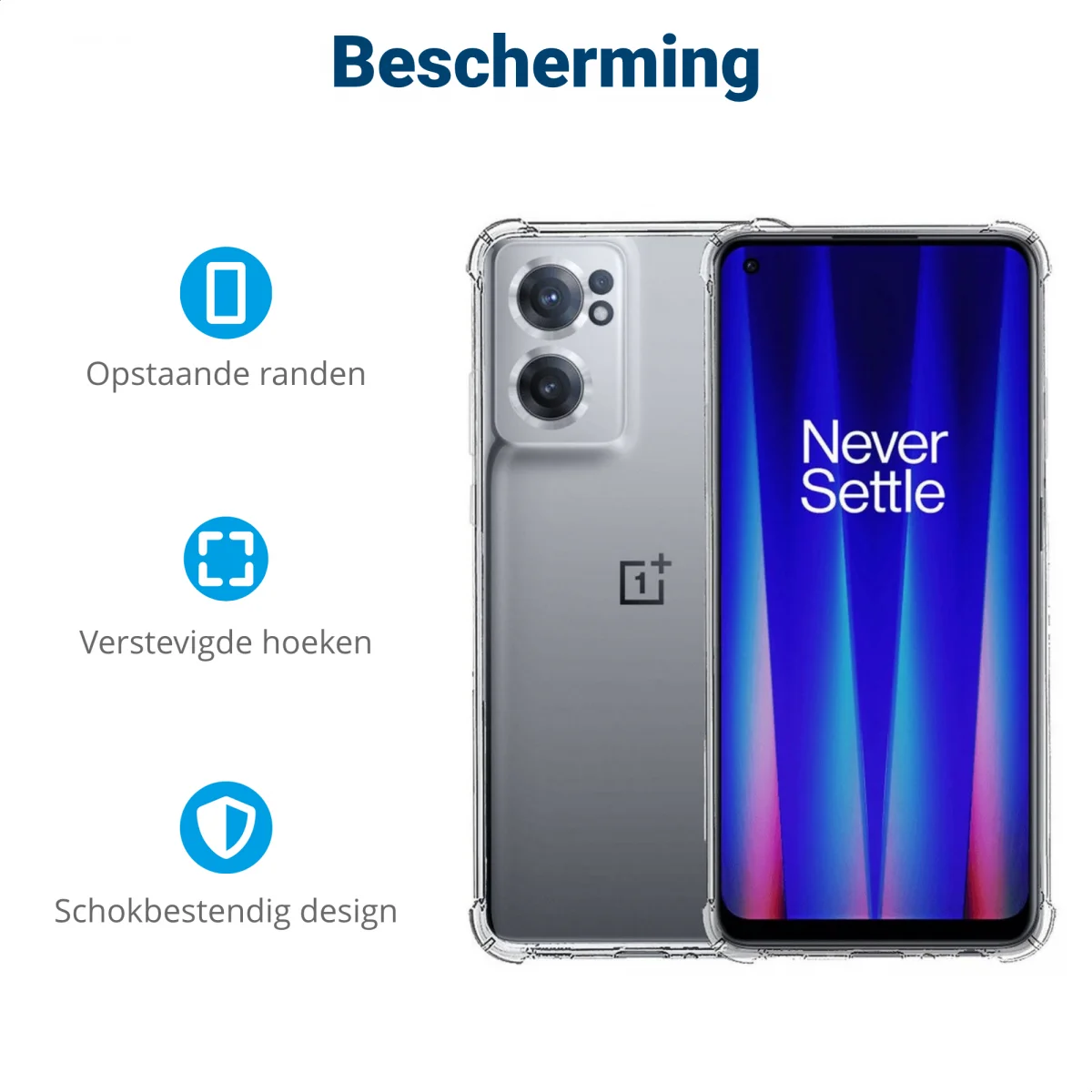 OnePlus Nord CE 2 Hoesje Schokbestendig en Dun TPU Transparant afbeelding 4