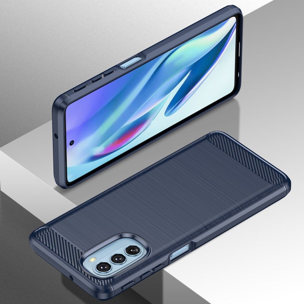 Motorola Moto G51 5G Hoesje Geborsteld TPU Back Cover Blauw afbeelding 4