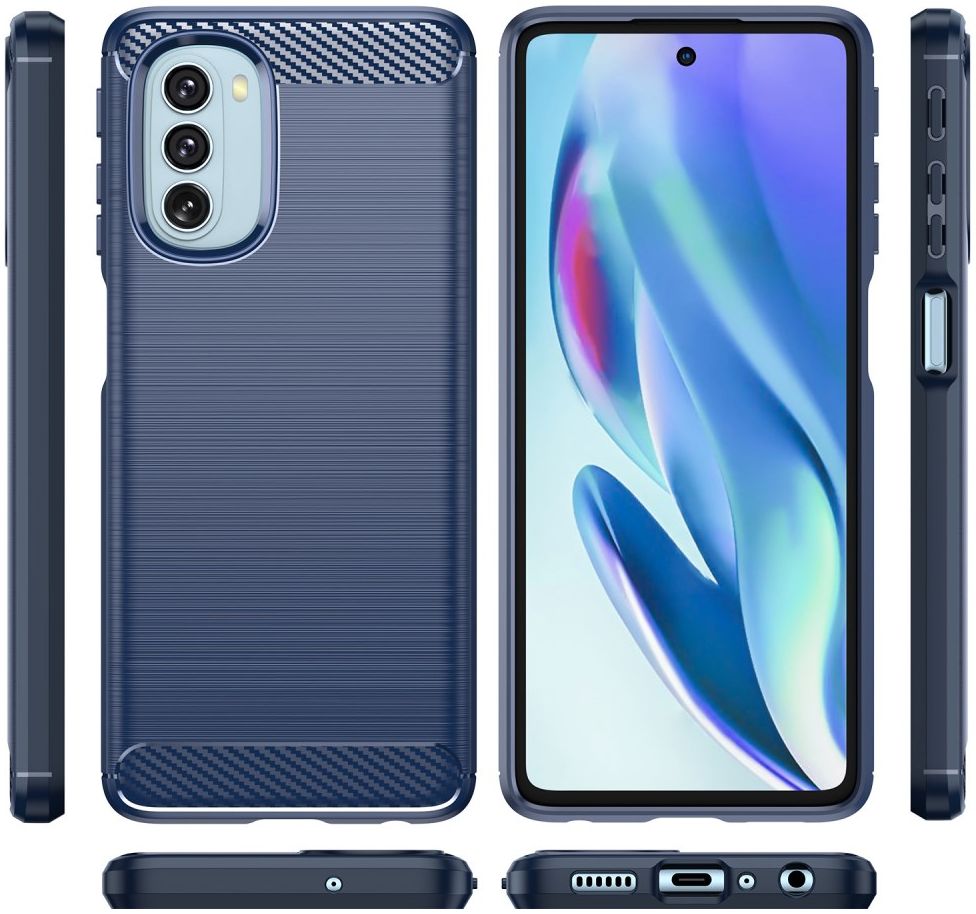 Motorola Moto G51 5G Hoesje Geborsteld TPU Back Cover Blauw afbeelding 11