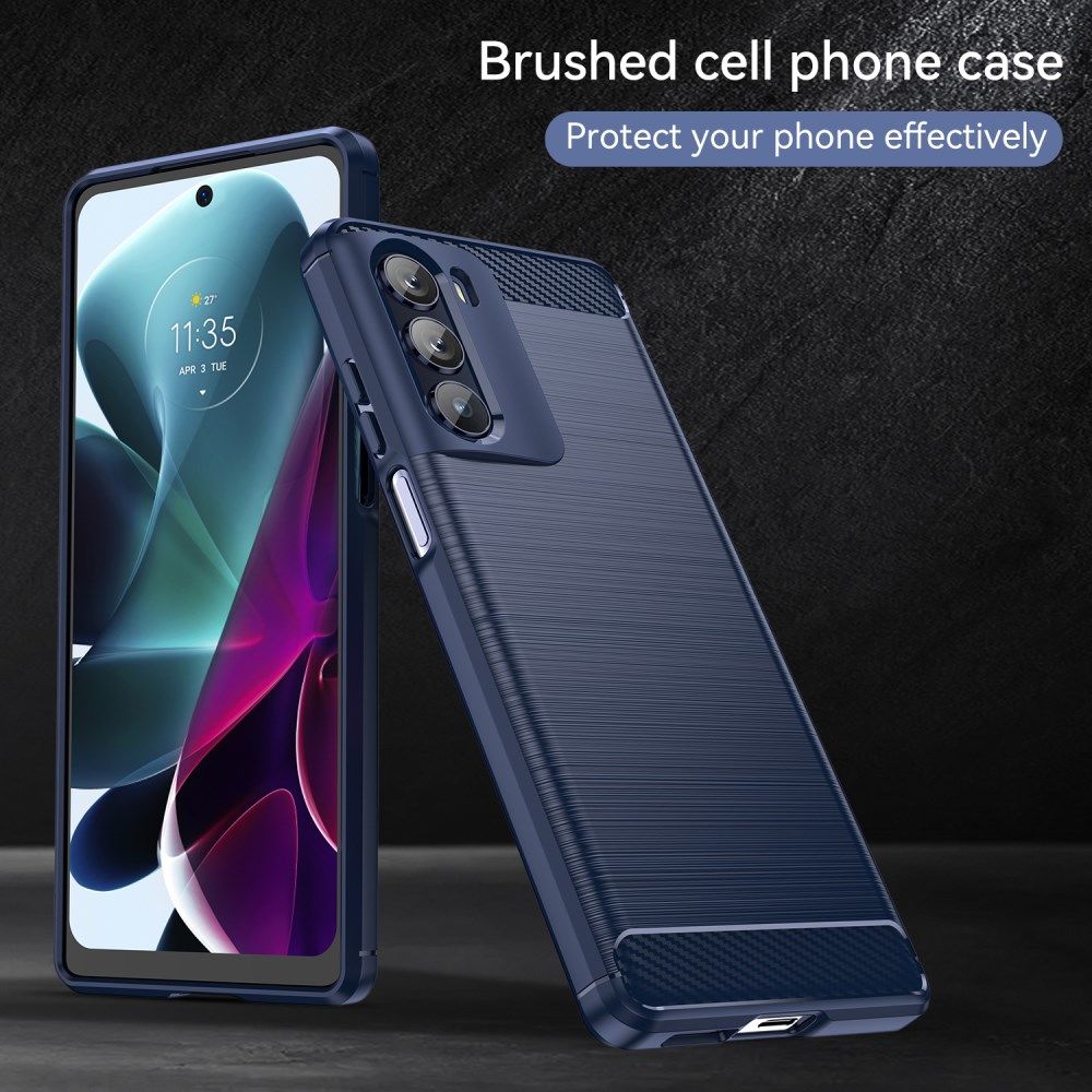 Motorola Moto G200 5G Hoesje Geborsteld TPU Back Cover Blauw afbeelding 6