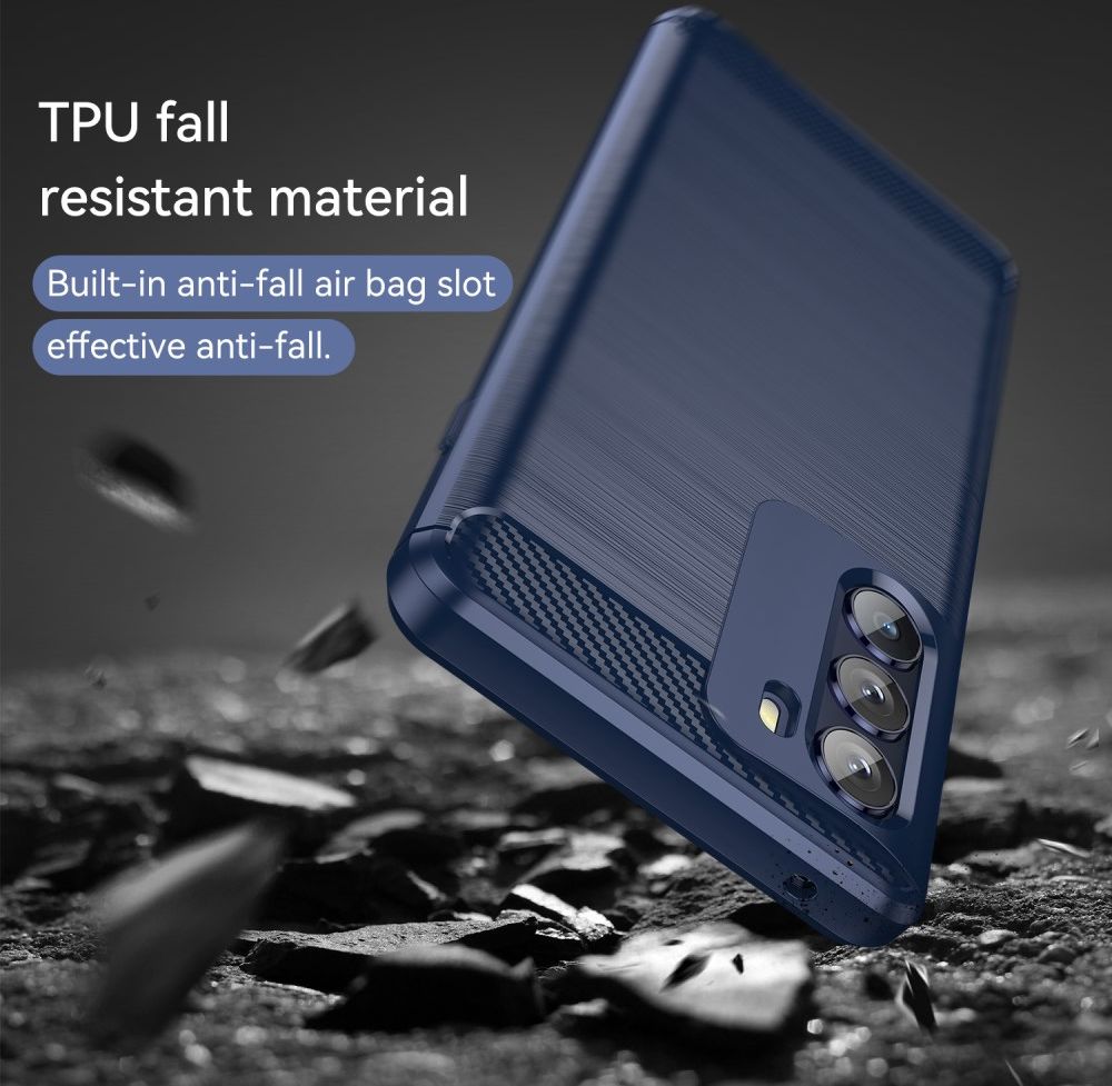 Motorola Moto G200 5G Hoesje Geborsteld TPU Back Cover Blauw afbeelding 7