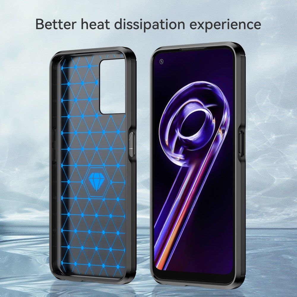 Realme 9 Pro Hoesje Geborsteld TPU Back Cover Zwart afbeelding 7