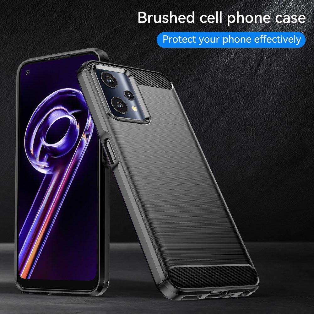 Realme 9 Pro Hoesje Geborsteld TPU Back Cover Zwart afbeelding 8