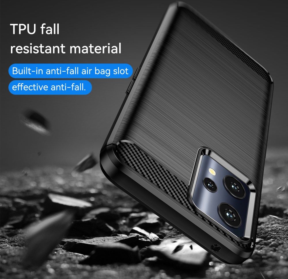 Realme 9 Pro Hoesje Geborsteld TPU Back Cover Zwart afbeelding 4
