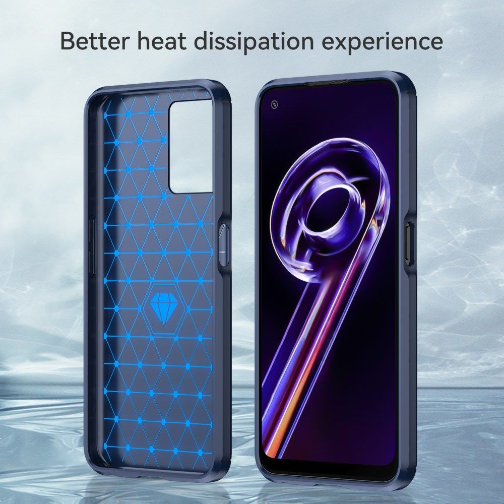 Realme 9 Pro Hoesje Geborsteld TPU Back Cover Blauw afbeelding 7