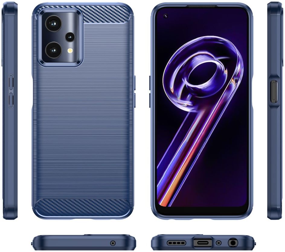 Realme 9 Pro Hoesje Geborsteld TPU Back Cover Blauw afbeelding 11