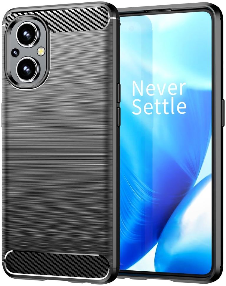 Oppo Reno 8 Lite Hoesje Geborsteld TPU Back Cover Zwart afbeelding 1