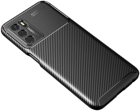 Oppo A16s/A16/Oppo A54S Hoesje Siliconen Carbon TPU Back Cover Zwart afbeelding 5