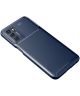 Oppo A16s/A16/Oppo A54S Hoesje Siliconen Carbon TPU Back Cover Blauw