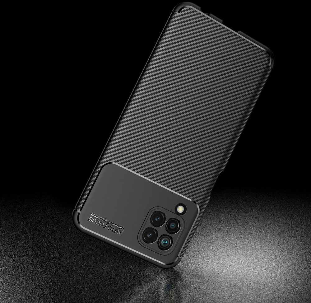 Samsung Galaxy M32 Hoesje Siliconen Carbon TPU Back Cover Blauw afbeelding 10