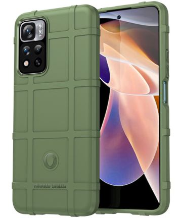 Xiaomi Redmi Note 11 Pro (5G) Hoesje Rugged Shield Back Cover Groen Hoesjes