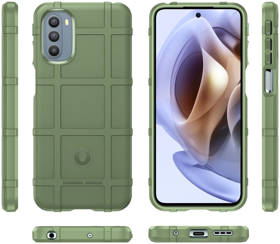 Motorola Moto G31/G41 Hoesje Shock Proof Rugged Back Cover Groen afbeelding 2