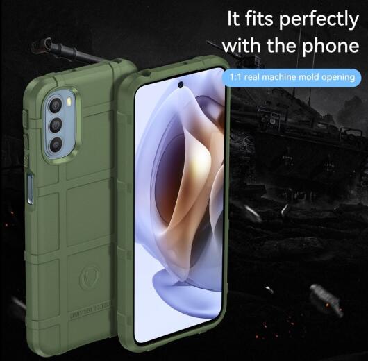 Motorola Moto G31/G41 Hoesje Shock Proof Rugged Back Cover Groen afbeelding 3