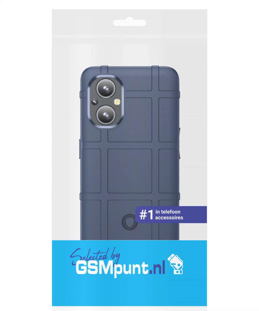Oppo Reno 8 Lite Hoesje Shock Proof Rugged Shield Back Cover Blauw afbeelding 10