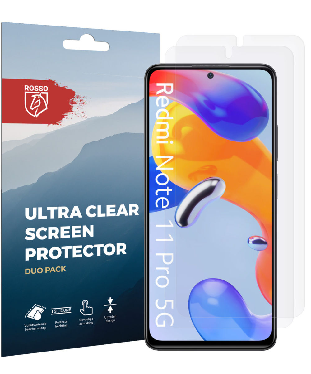 Rosso Xiaomi Redmi Note 11 Pro 5G Ultra Clear Screenprotector Duo Pack afbeelding 8