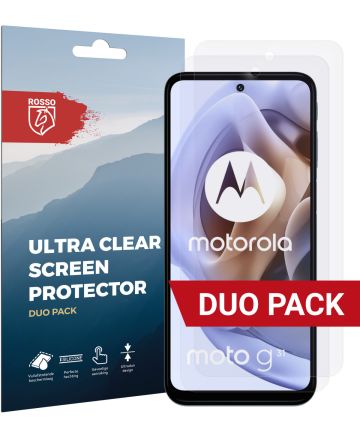 Rosso Motorola Moto G31 / G41 Ultra Clear Screen Protector Duo Pack Screen Protectors